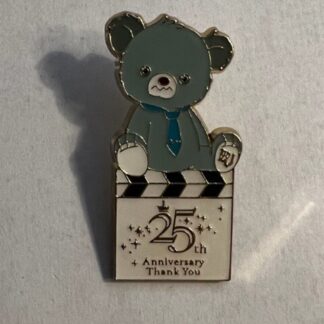 JDS Paper Clapboard 25th Anniversary Unibearsity Grey Bear Tie Disney Pin (C1)
