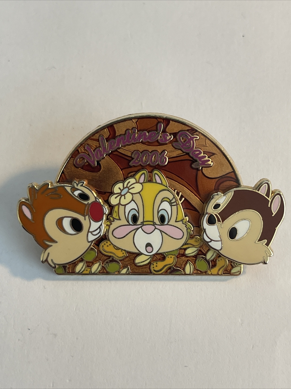 JDS - Valentine's Day 2006 - Chip, Dale & Clarice VHTF Disney Pin (B1)