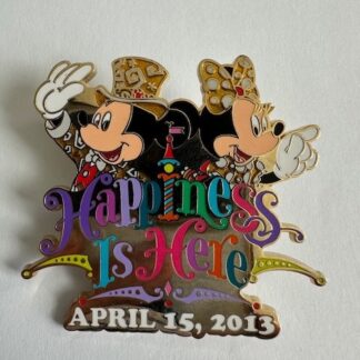Japan - Mickey and Minnie Mouse - Logo Happiness is Here TDL 2013 Disney Pin B7