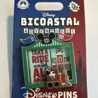 LE Bicoastal Adventure Railroad Mickey Train Engine Conductor Disney Pin