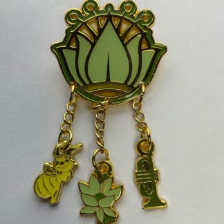 Loungefly Disney Princess & The Frog Tiana Stained Glass Dangle Charms Pin G9