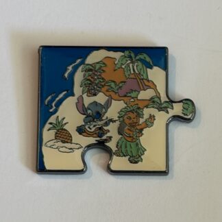 Loungefly Doing the Hula Lilo and Stitch Beach Scenes Puzzle 2022 Disney Pin F2