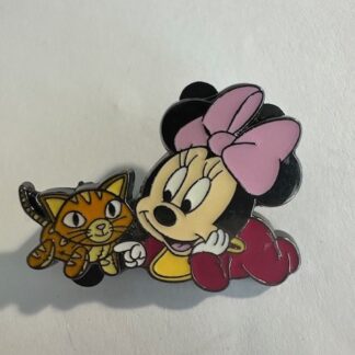 Loungefly Minnie Playing with Plush Cat Baby Mickey and Friends Disney Pin A4