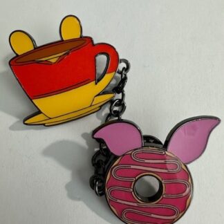 Loungefly Pooh and Piglet Winnie the Pooh Coffee Cup Donut 2023 Disney Pin F1