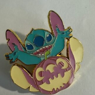 Loungefly Stitch Pink Pumpkin Pastel - Halloween - Black Light Disney Pin A4