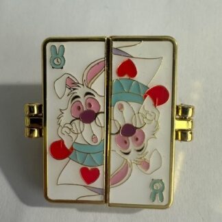 Loungefly White Rabbit House Hinged Playing Cards Disney Pin A6