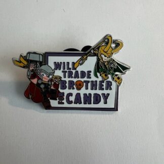 Marvel Thor And Loki Halloween Will Trade Brother For Candy Disney Pin (C1)