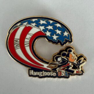 Mickey Mouse - Surfboard - Hangloose USA - Flag  2005 Disney Pin F9