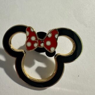 Minnie Mouse Black Outline Icon 2007 Red Bow Disney Pin (E2)