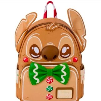 NWT Loungefly Disney Lilo & Stitch Gingerbread Stitch Figural Mini Backpack B