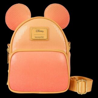 NWT Loungefly  Mickey Glitter Sequin Convertible Mini Backpack & Crossbody Bag B