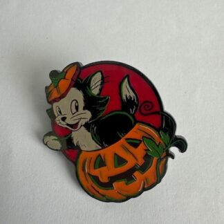 PALM Pink A La Mode Halloween Figaro Cat Pumpkin LE 300 Glow Disney Pin (A4)