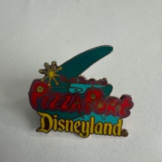 Pin Badge - Pizza Port, Disneyland, Red Rockett's Rare Vintage (E7)