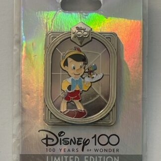 Pinocchio & Jiminy Cricket 100 Years of Wonder Anniversary DEC Disney Pin (B)