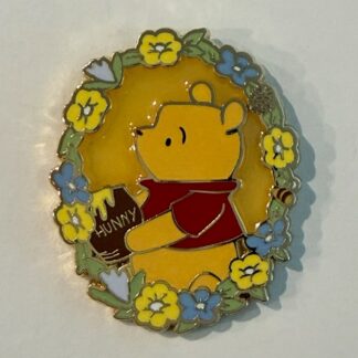 Pooh Winnie the Pooh Characters Floral Portait Stained Glass 2025 Disney Pin H6