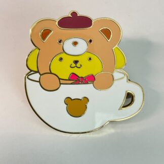 Sanrio Hello Kitty and Friends Latte Bear Tea Cup Enamel Pin Pompompurin F3
