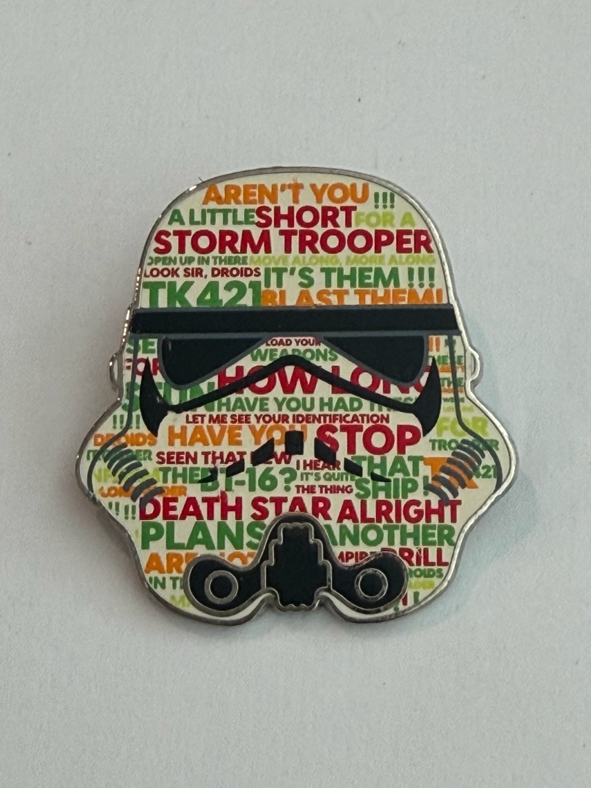 Star Wars Stormtrooper Helmets Mystery Quotes 2016 Disney Pin H9