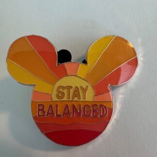 Stay Balanced Mickey Icon Orange Sun Rising Disney Pin (D6)
