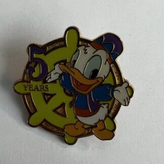 TDS Donald Duck Ship Steering Wheel 5th Celebration Game Prize Disney Pin (B0)