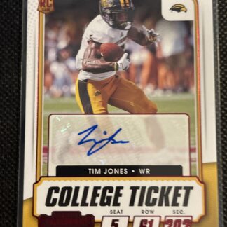 Tim Jones College Ticket Red Foil Autograph 2021 Panini Contenders Draft Pick