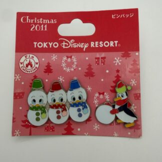 Tokyo Christmas 2011 Snowman Huey Dewey Louie & Pabro Disney Pin B