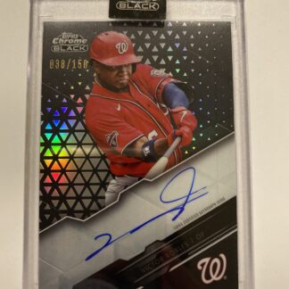 Victor Robles 2020 Topps Chrome Black Refractor Auto /150 WASHINGTON NATIONALS