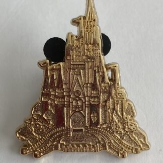 WDW Cast Lanyard Pin Collection 1 Cinderella Castle Gold Played Disney Pin (A9)
