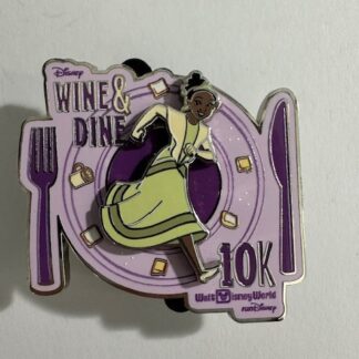 WDW Tiana Wine and Dine Half Marathon 10K 2024 Log- runDisney Disney Pin F7