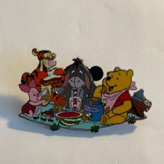 Winnie The Pooh And Friends Summer Picnic Pooh Piglet Eeyore Disney Pin (B8)