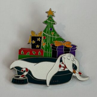 Zero Sleeping in Front of a Christmas Tree NBC 2025 Candy Cane Disney Pin H7