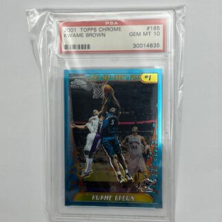 2001-02 Kwame Brown Topps Chrome #165 PSA 10 GEM MINT