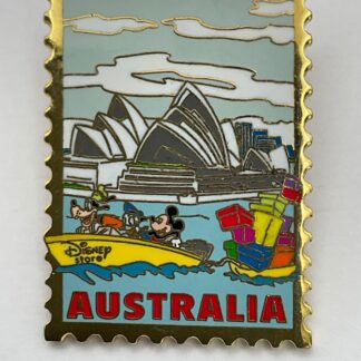 2002 Disney Pin 12 Months of Magic Stamp Australia Mickey Donald Goofy G6