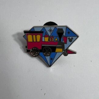 2015 Disney Hidden Mickey Diamond Attractions Railroad Train Engine Pin Rare (E3