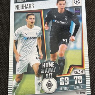 2020-21 Topps Match Attax 101 Home & Away Kit Florian Neuhaus #191