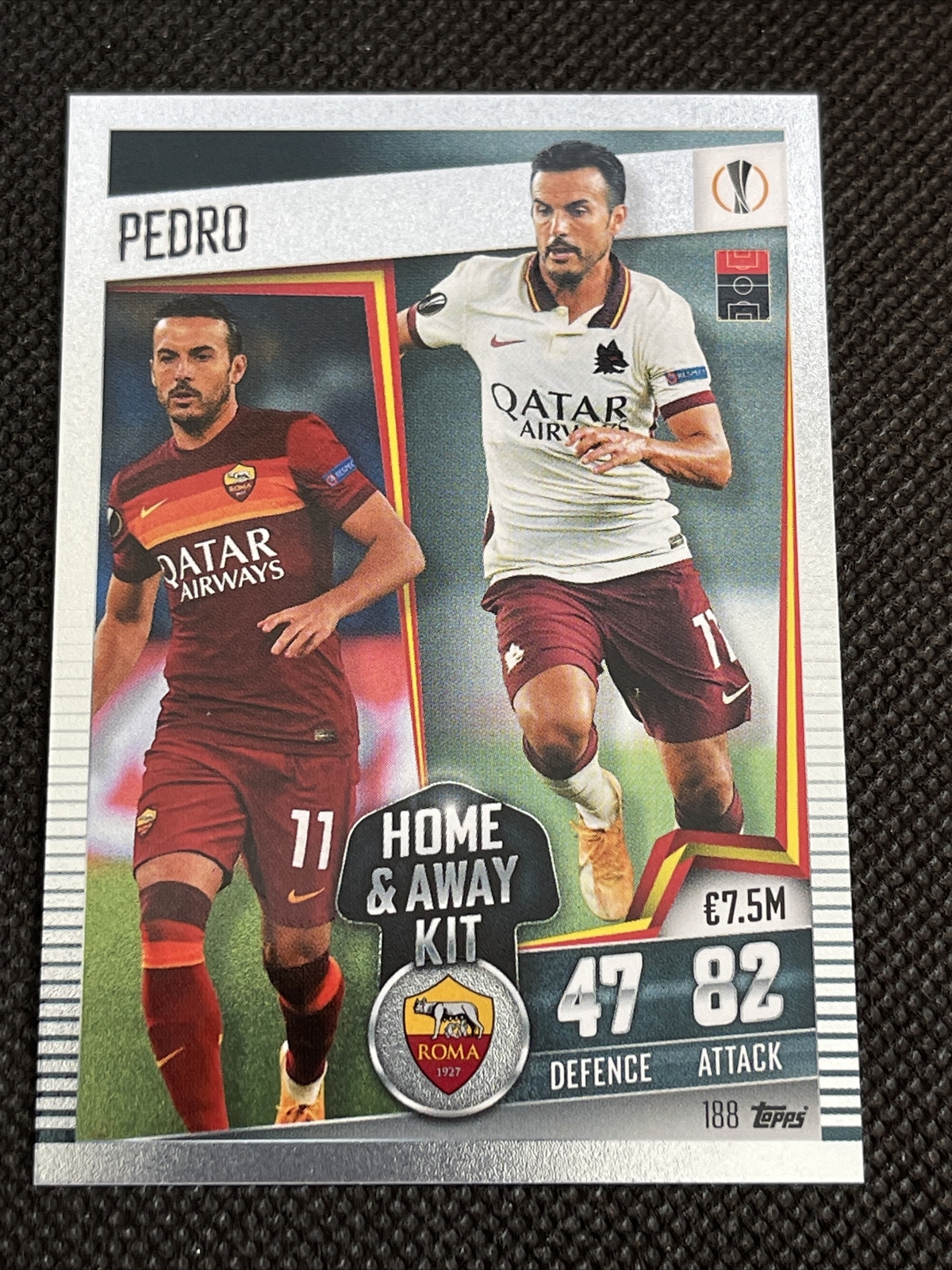 2020-21 Topps Match Attax 101 Home & Away Kit Pedro #188
