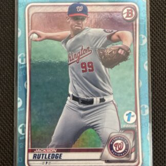 2020 Bowman Draft 1st Edition JACKSON RUTLEDGE Prospect Sky Blue Foil BD-177