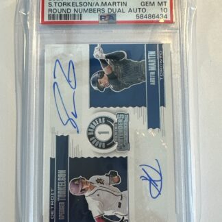2020 Contenders Spencer Torkelson Austin Martin Round Numbers Dual Auto PSA 10