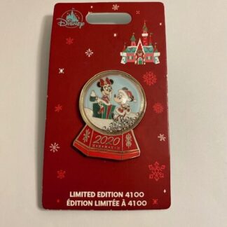 2020 Mickey And Minnie Mouse Holiday Snow Globe LE Disney Pin (B)