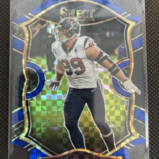 2020 Panini Select Football JJ Watt Die Cut Blue Checkerboard Concourse #29