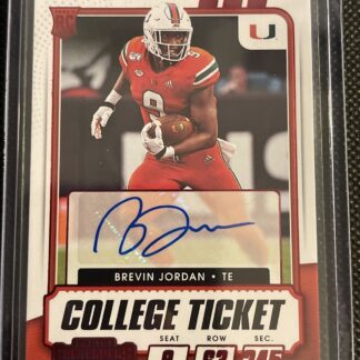 2021 Contenders Draft Picks College Ticket Auto #218 Brevin Jordan - Red Foil RC