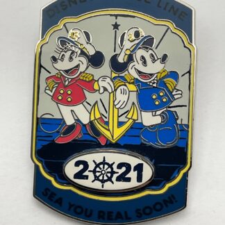 2021 Disney Cruise Line DCL Captain Mickey & Minnie Sea You Real Soon Pin C8