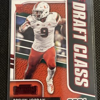 2021 Panini Contenders BREVIN JORDAN Draft Class Red Parallel card MIAMI