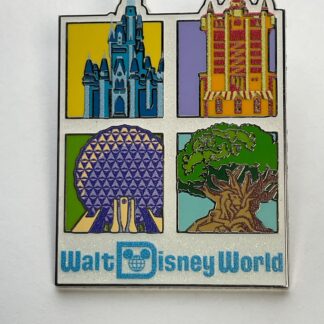 4 Parks Walt Disney World WDW Epcot Magic Animal Kingdom Hollywood Icon Pin G6