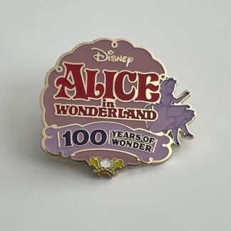 Alice in Wonderland 100 Years of Wonder Logo Enamel Pin Disney F4