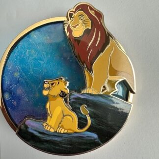 Artland Simba and Mufasa Guiding Kings Pin on Glass 2022 LE200 Disney Pin E7