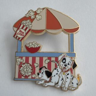 BoxLunch Disney Cats & Dogs Food Stand 101 Dalmatians Lucky & Patch Pin H1