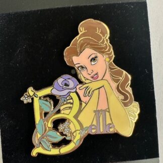 DA - Belle Leaning on Her Name Disney Auction 2004 Disney Pin B