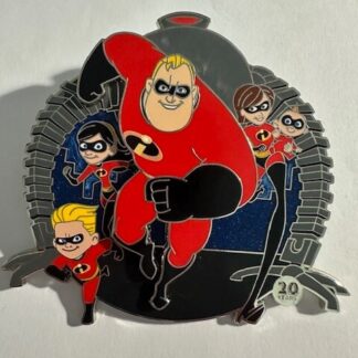 DIS Bob Helen Violet Dash Jack-Jack Parr 20 Years 20th Anniversary Disney Pin C3