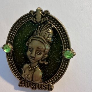 DISNEY 2016 Princeas Birthstone Series August Tiana Green Jeweled Pin (A0)