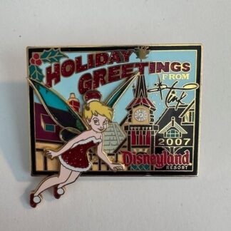 DISNEY DLR 2007 HOLIDAY GREETINGS FROM TINKER BELL PIN LE 1000 (D6)